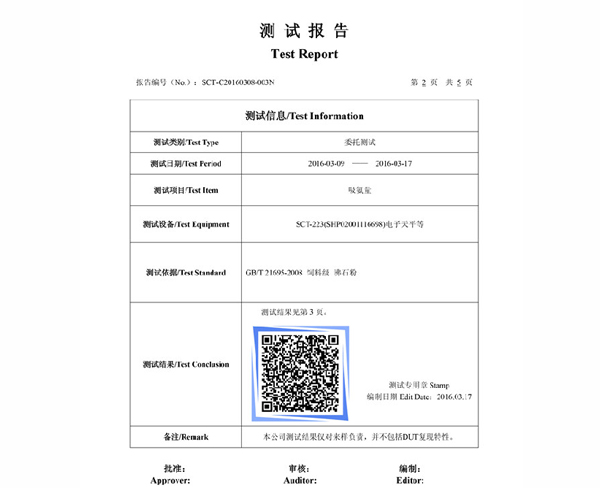 檢測報告